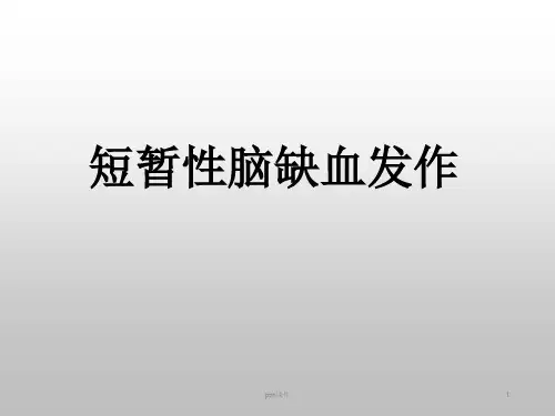 短暂性脑缺血发作  ppt课件