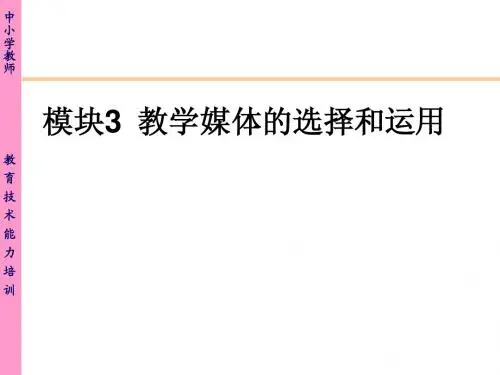 模块3-选择教学用的媒体
