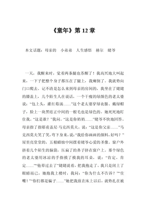 《童年》第12章