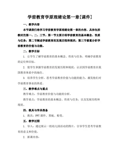 学前教育学原理绪论第一章[课件]