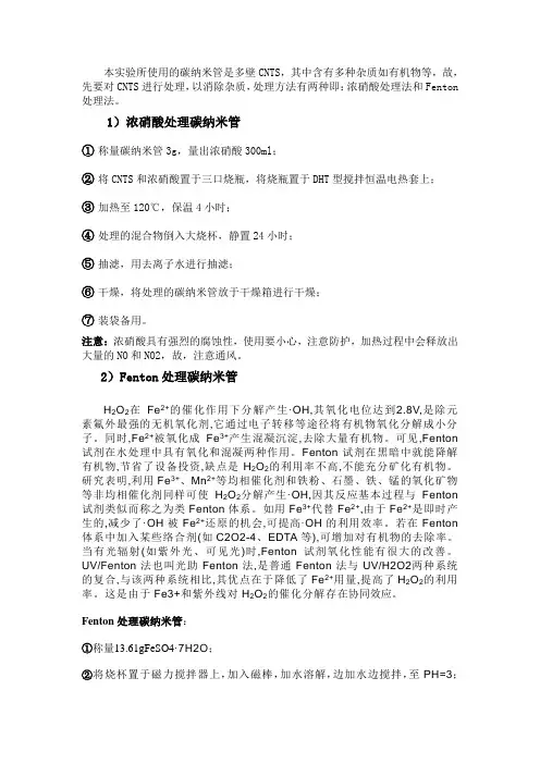 CNTs 处理方法
