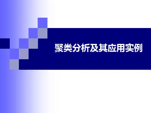聚类分析及其应用实例.ppt