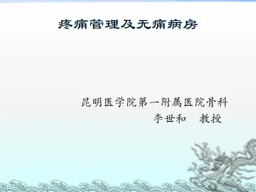 疼痛管理及无痛病房
