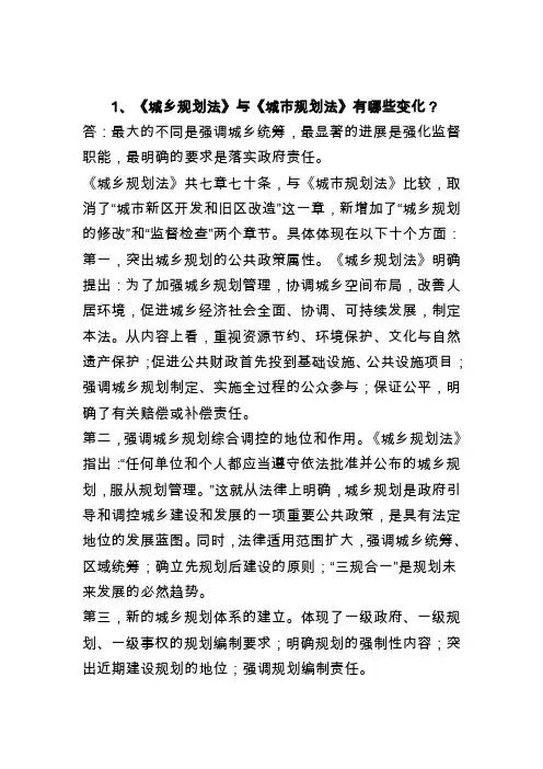 城乡规划建设类问答