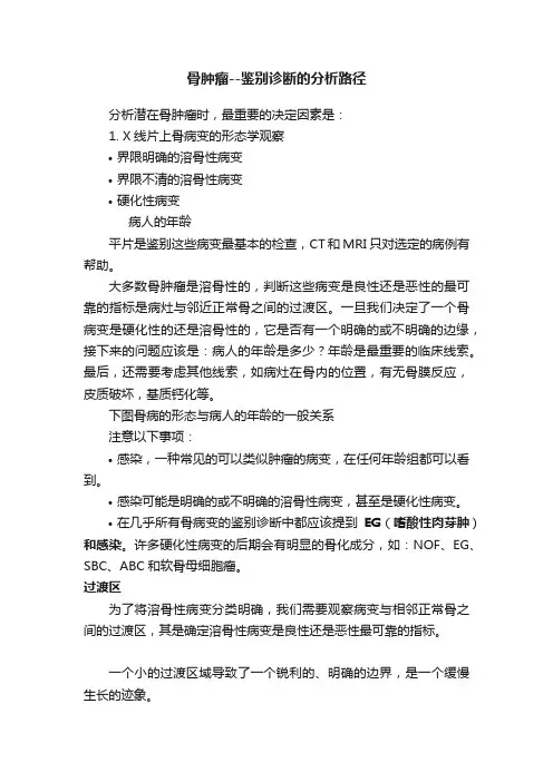 骨肿瘤--鉴别诊断的分析路径