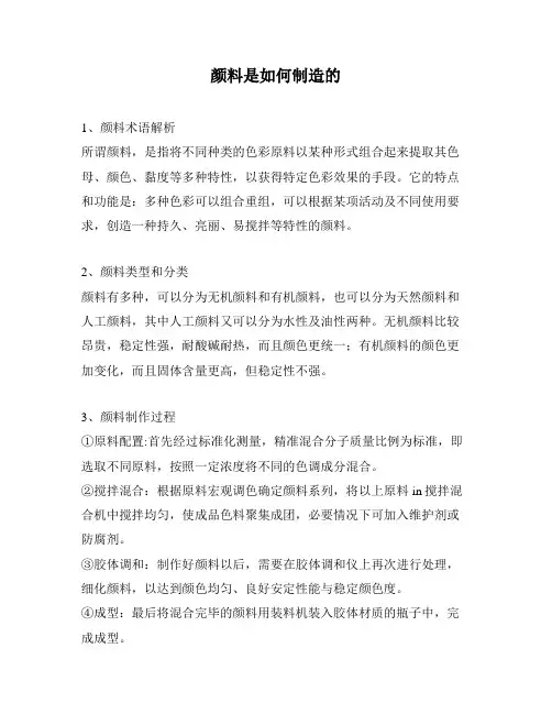 颜料是如何制造的