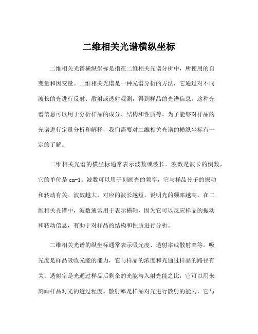 二维相关光谱横纵坐标