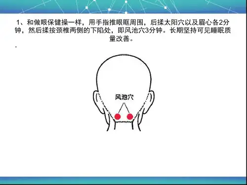 头部按摩失眠穴位手法及穴位图