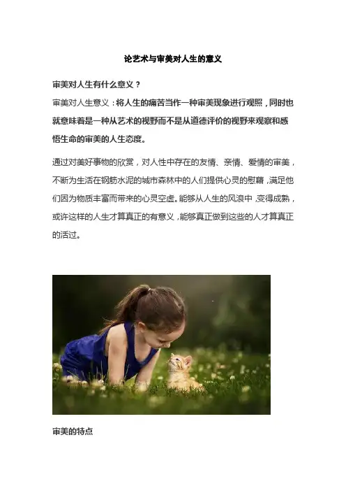 论艺术与审美对人生的意义