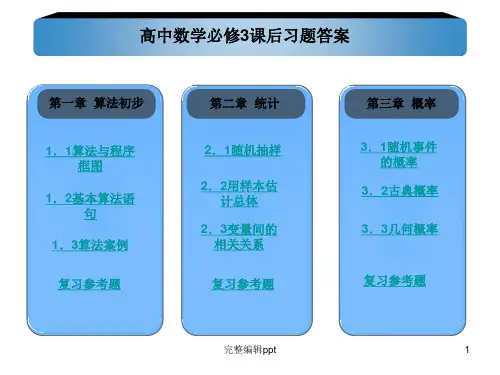高中数学必修3课后习题答案ppt课件