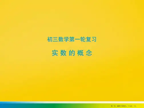 初三数学第一轮复习__实数的概念PPT