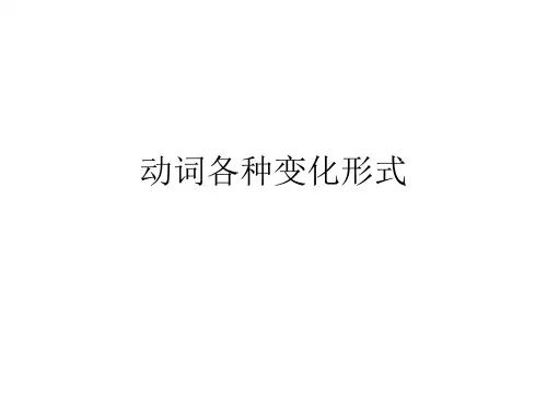 动词各种变化形式