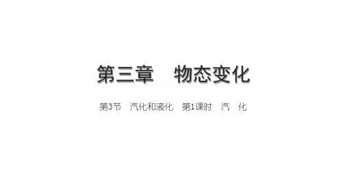 3.3汽化和液化3.4升华和凝华+课件-+2024-2025学年人教版物理八年级上册