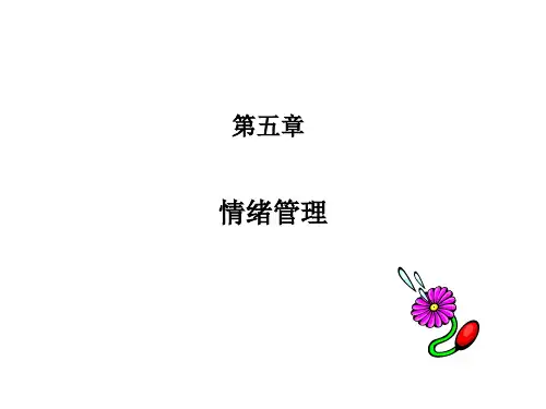 管理心理学第五章1讲情绪管理