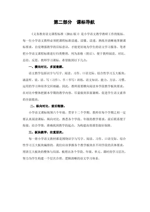 课程标准整理表