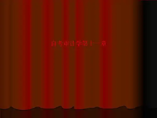 自考审计学第十一章