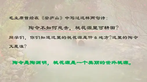 《桃花源记》ppt课件