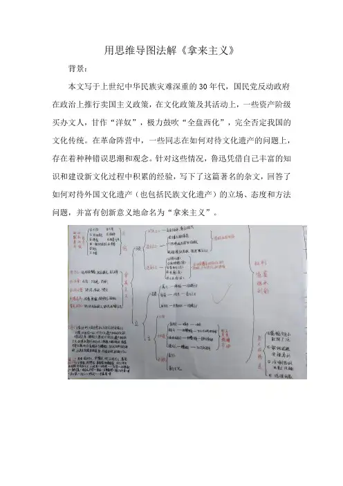 用思维导图法解《拿来主义》