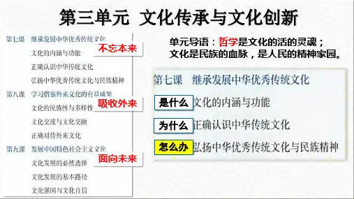 文化的内涵与功能  高中政治统编版必修四哲学与文化