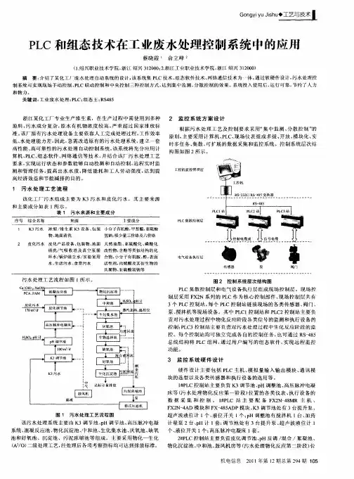 PLC和组态技术在工业废水处理控制系统中的应用