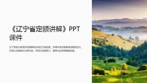 《辽宁省定额讲解》课件