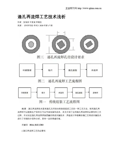 通孔再流焊工艺技术浅析
