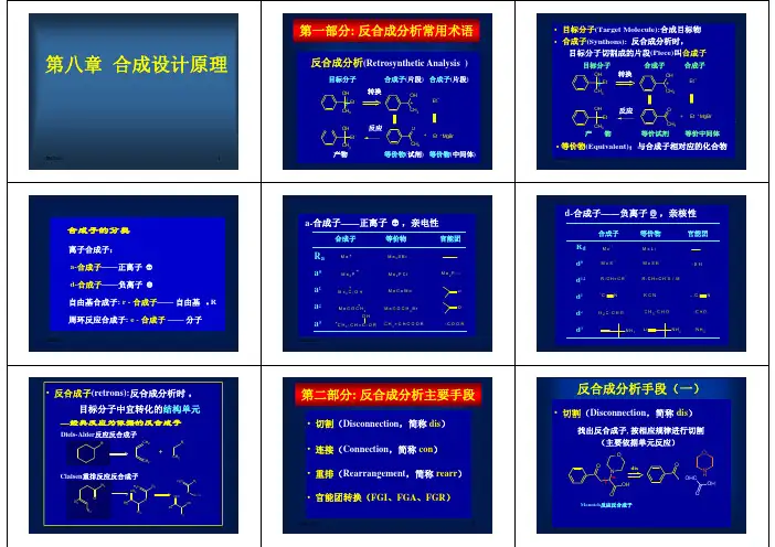 药物合成反应 第八章 反合成分析