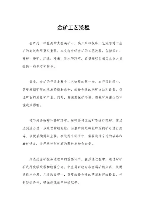 金矿工艺流程
