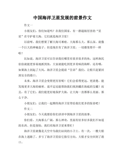 中国海洋卫星发展的前景作文