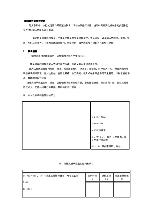 轴承端盖设计