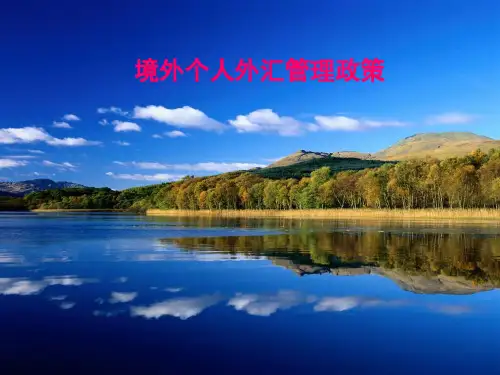 境外个人外汇政策