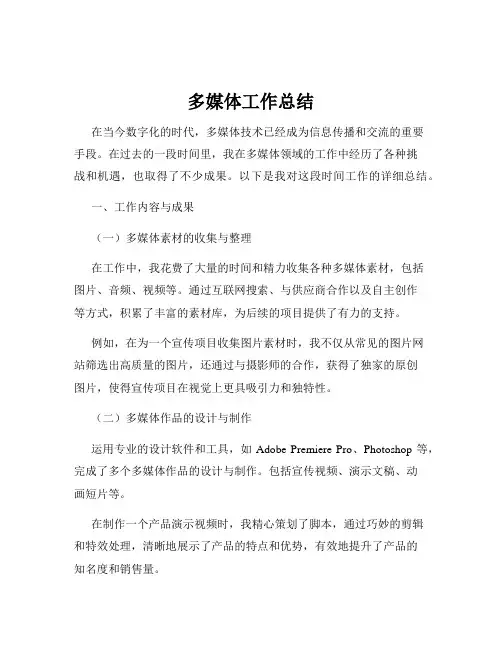 多媒体工作总结