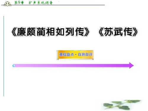 高三语文一轮复习课件：《廉颇蔺相如列传》《苏武传》(新人教必修4)(湖南专用)
