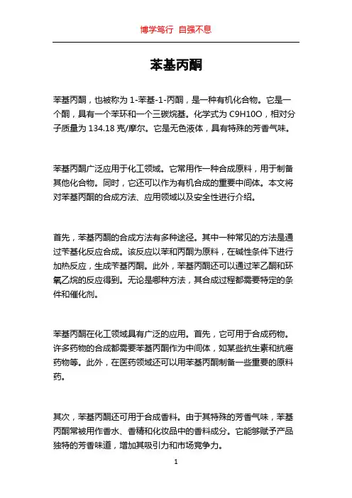 苯基丙酮_精品文档