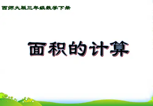 西师大版三年级下册数学课件《面积的计算》 (共13张PPT)