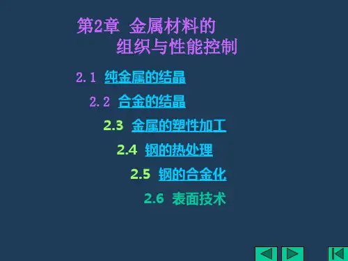 第2章 金属材料的组织与性能控制