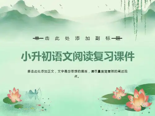 小升初语文阅读复习课件