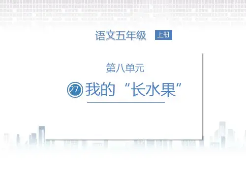 统编版五年级语文上册27我的“长生果”课件(14张PPT)