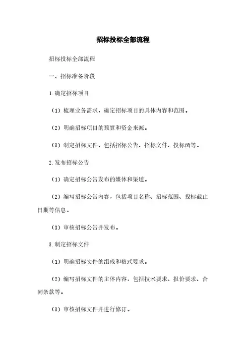 招标投标全部流程