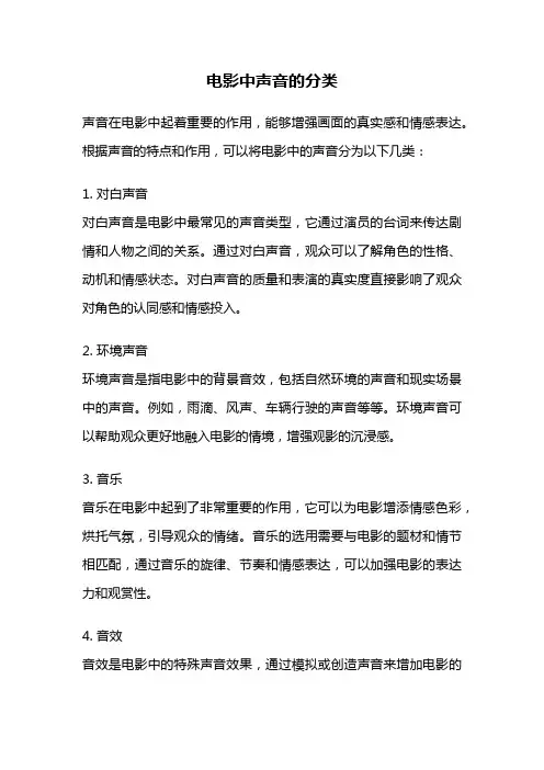 电影中声音的分类