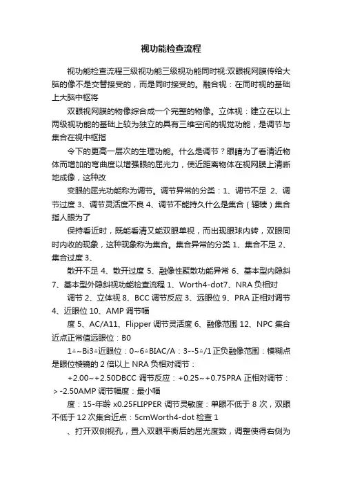 视功能检查流程