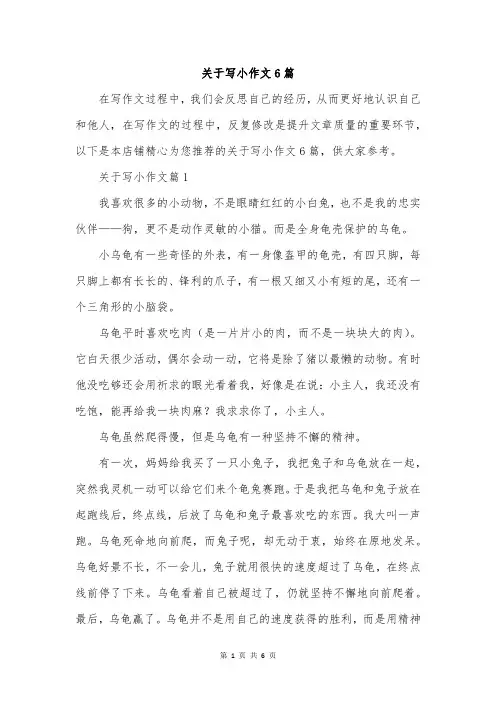 关于写小作文6篇