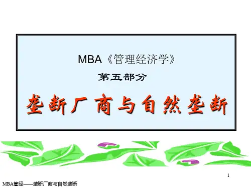 垄断厂商与自然垄断(ppt 42)