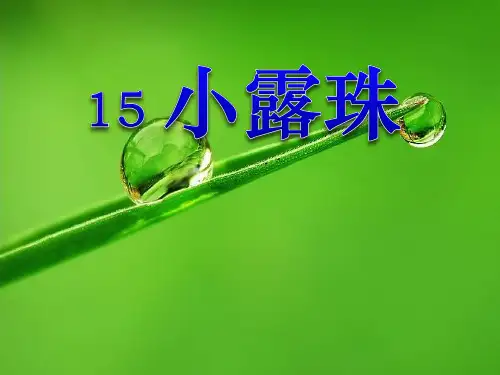 【原创】苏教版三年级 小露珠