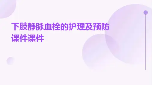 下肢静脉血栓的护理及预防课件课件