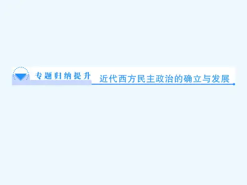近代西方民主政治的确立与发展专题归纳提升课件 人民版必修1课件