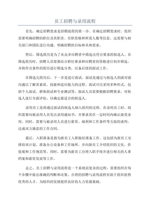 员工招聘与录用流程