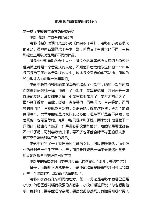 电影暖与原著的比较分析