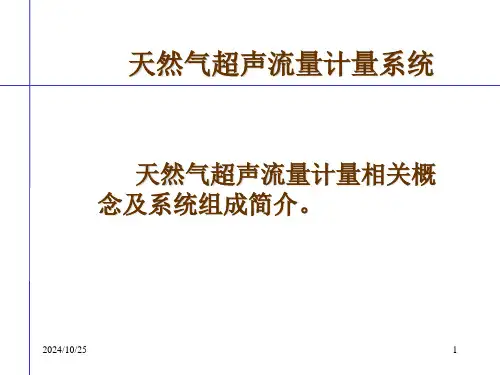 天然气超声流量计量系统介绍