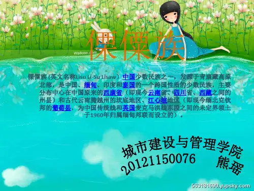 云南少数民族服饰与文化--傈僳族教材